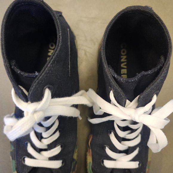 Converse Chuck Taylor All Star Black/Camo sneaker - Size 8 - Picture 7 of 9